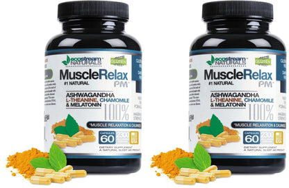 EcoStream Naturals Night-Time PM - 2-Pack (Over 2,300 mg per Pack) | Magnesium, Ashwagandha, Valerian & Passion Flower