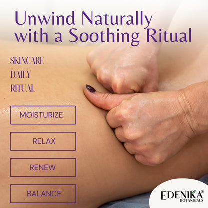 Edenika Botanicals Lavender Massage Oil – Relaxing Aromatherapy & Fast-Absorbing Massage Oil (2-Pack)