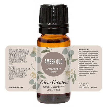 Edens Garden Amber Oud Essential Oil Blend - 100% Pure, 10 ml