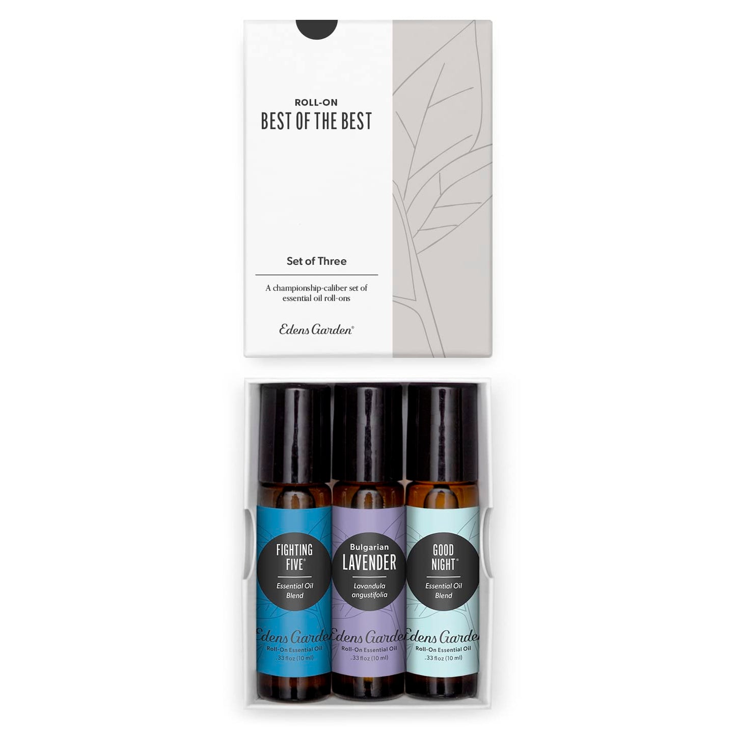 Edens Garden Best of the Best Roll-On Set – 3 Pack (Fighting Five, Good Night & Lavender) 100% Pure Therapeutic Grade