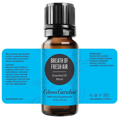 Edens Garden Breath of Fresh Air Essential Oil Blend - 100% Pure Premium Grade, 10 ml
