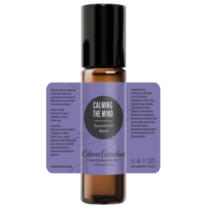 Edens Garden Calming The Mind Essential Oil Roll-On – 100% Pure, Kid & Skin Safe, 10 ml