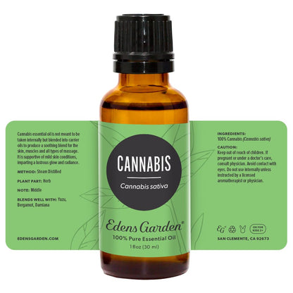 Edens Garden Cannabis Essential Oil – 100% Pure Premium Grade, Undiluted Aromatherapy for Diffusers, Skin, Candles & Humidifiers 30 ml