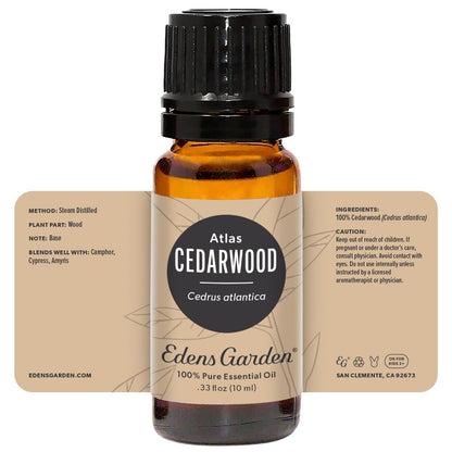 Edens Garden Cedarwood Atlas Essential Oil – 100% Pure Premium Grade, 10 ml
