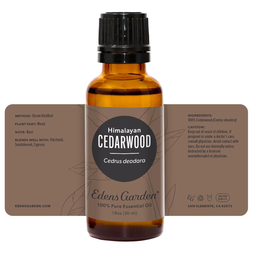 Edens Garden Cedarwood Himalayan Essential Oil – 100% Pure, Premium Grade, 30 ml
