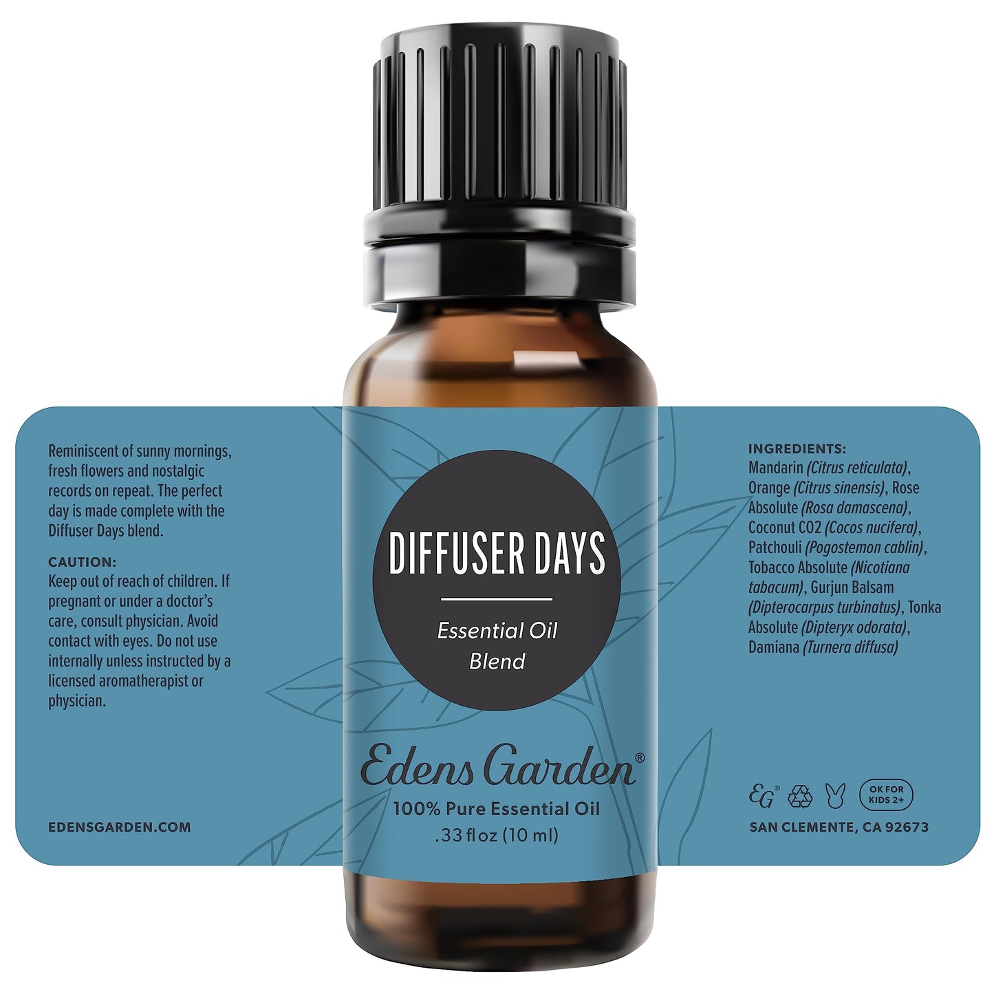 Edens Garden Diffuser Days Essential Oil Blend - 100% Pure Premium Grade (10 ml)