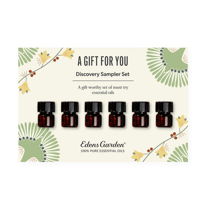 Edens Garden A Gift for You Discovery Sampler 6 Pack – 100% Pure Therapeutic Essential Oils