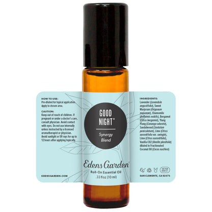 Edens Garden Good Night Essential Oil Roll-On Blend - 10 ml Pre-Diluted, Kid & Skin Safe, Aromatherapy