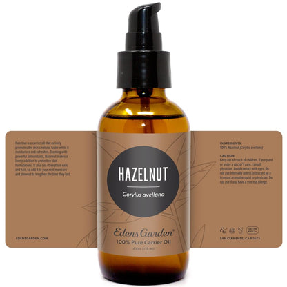 Edens Garden Hazelnut Carrier Oil – 118 ml | 100% Pure, Cold-Pressed