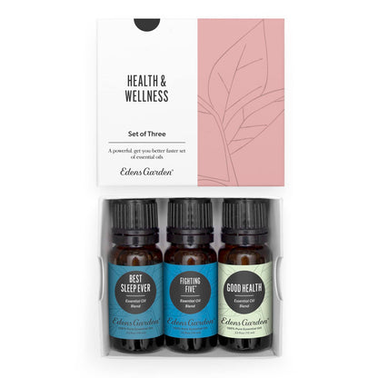 Edens Garden Health & Wellness Essential Oils 3 Set – 100% Pure Therapeutic Grade, Undiluted Aromatherapy Blends (10 ml x 3)