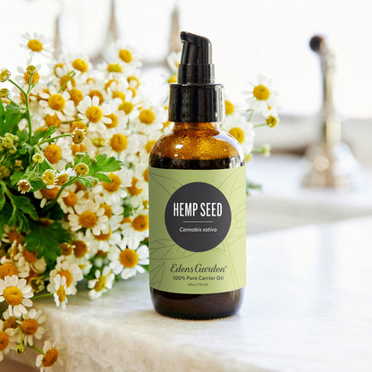 Edens Garden Hemp Seed Carrier Oil – 100% Pure, Cold-Pressed, Hexane-Free (118 ml)
