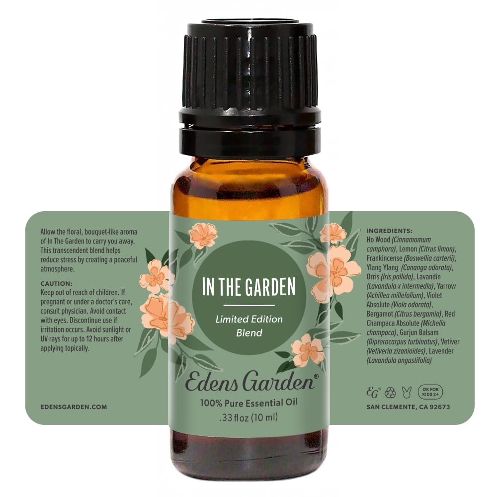 Edens Garden In The Garden Essential Oil Blend – 100% Pure, Premium Grade, 10 ml
