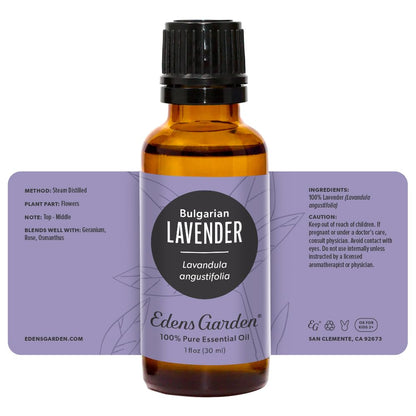 Edens Garden Lavender Bulgarian Essential Oil – 100% Pure Premium Grade (30 ml) for Aromatherapy, Diffuser, Skin