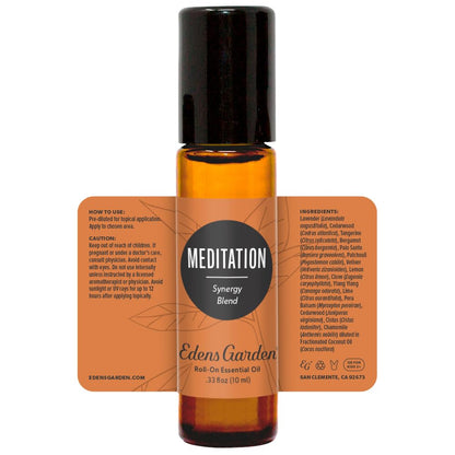 Edens Garden Meditation Essential Oil Roll-On – 10 ml, 100% Pure & Therapeutic