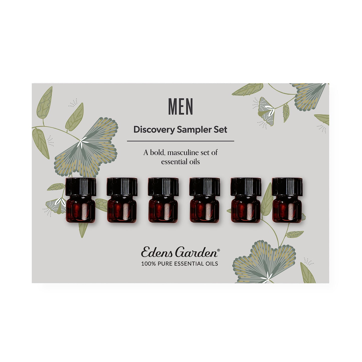 Edens Garden Men Essential Oils Discovery Sampler 6 Pack – 0.92 ml Each – 100% Pure Therapeutic Grade Oils