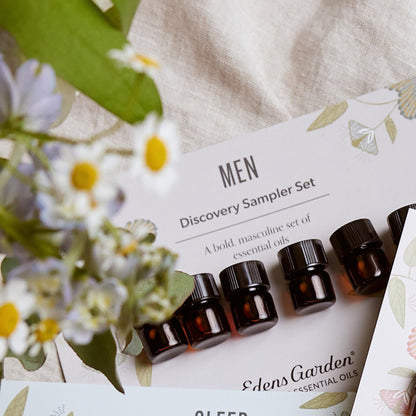 Edens Garden Men Essential Oils Discovery Sampler 6 Pack – 0.92 ml Each – 100% Pure Therapeutic Grade Oils