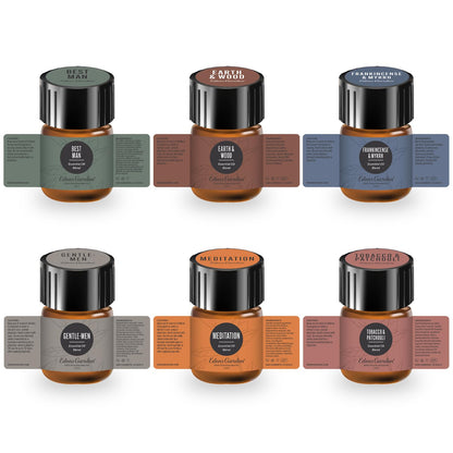 Edens Garden Men Essential Oils Discovery Sampler 6 Pack – 0.92 ml Each – 100% Pure Therapeutic Grade Oils