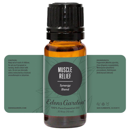 Edens Garden Muscle Relief Essential Oil Blend – 100% Pure, Premium Grade, 10 ml