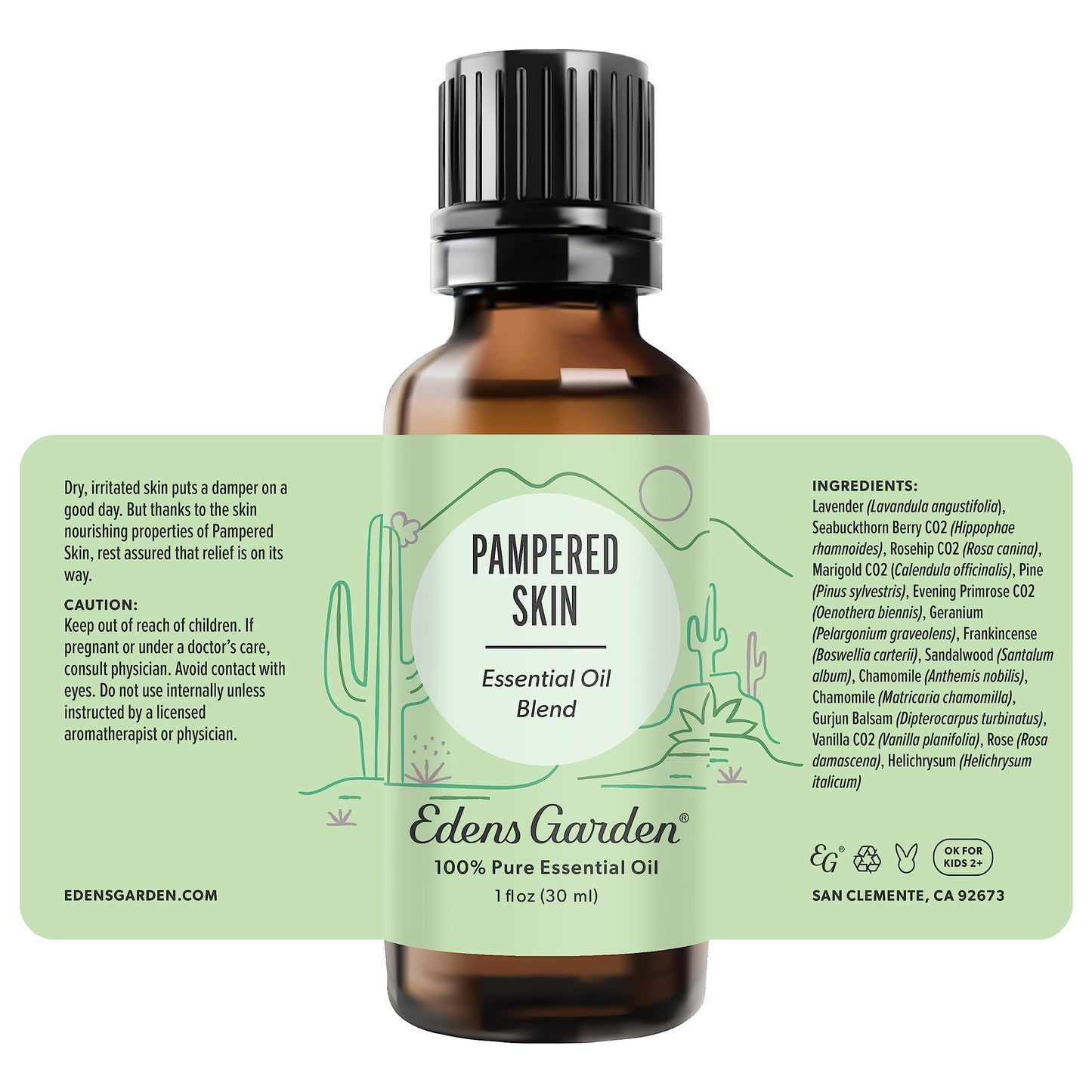 Edens Garden Pampered Skin Essential Oil Blend – 100% Pure, Premium Grade, Kid Safe, 30 ml