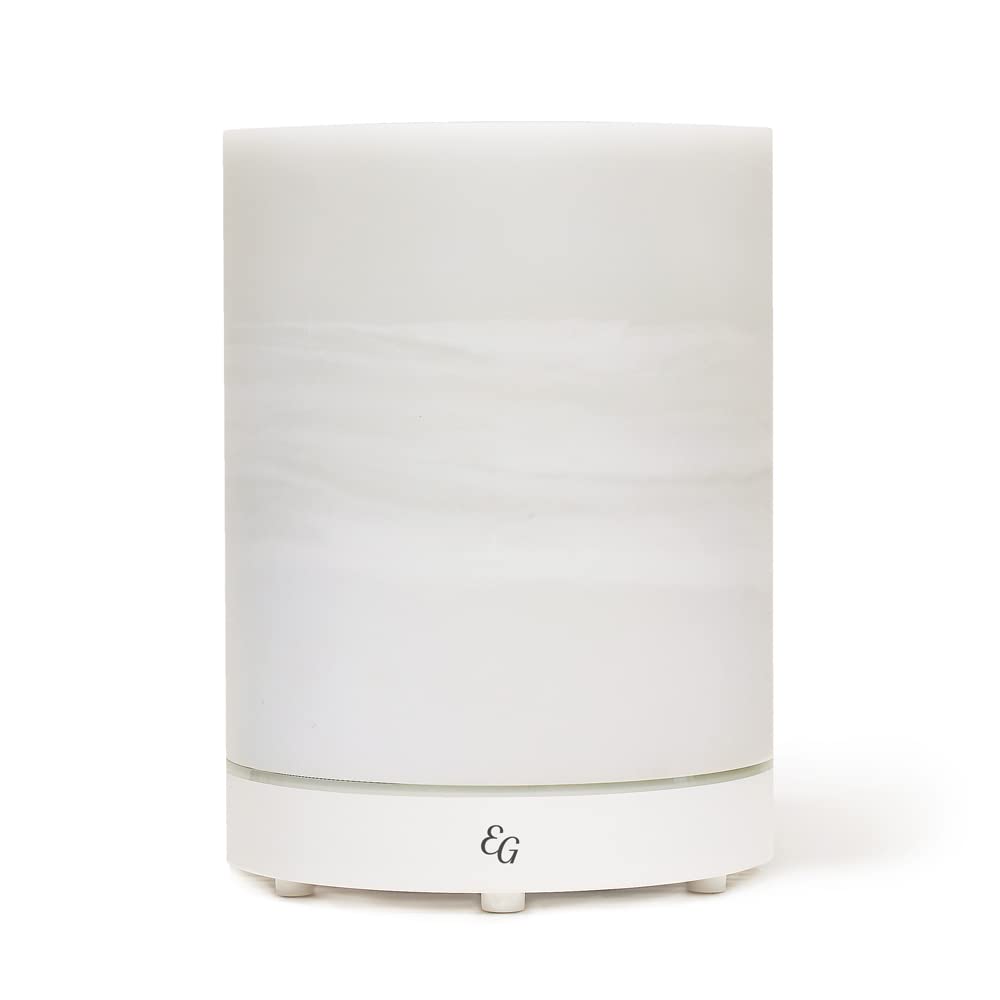 Edens Garden Pearl Essential Oil Diffuser – Ultrasonic Diffuser with Timer, Auto-Off, and Night Light (White, 130 ml)