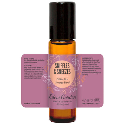 Edens Garden Sniffles & Sneezes Essential Oil Roll-On – 100% Pure, Premium Grade, 10 ml