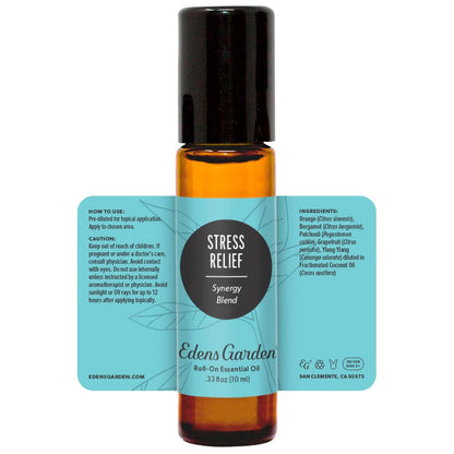 Edens Garden Stress Relief Essential Oil Roll-On - 10 ml, Premium Grade