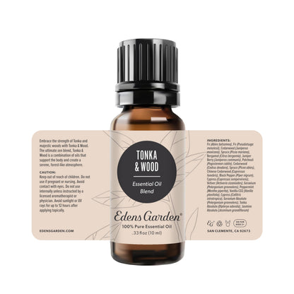 Edens Garden Tonka & Wood Essential Oil Blend – 100% Pure Premium Grade, 10 ml