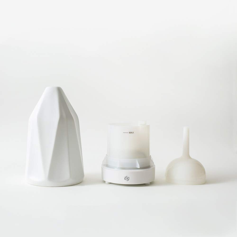 Edens Garden White Diamond Essential Oil Diffuser – Ultrasonic 90 ml with Auto Shut-Off and Ambient Light