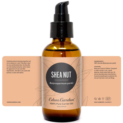 Edens Garden Shea Nut Carrier Oil – 100% Pure Premium Cold-Pressed & Hexane-Free (118 ml / 4 fl oz)