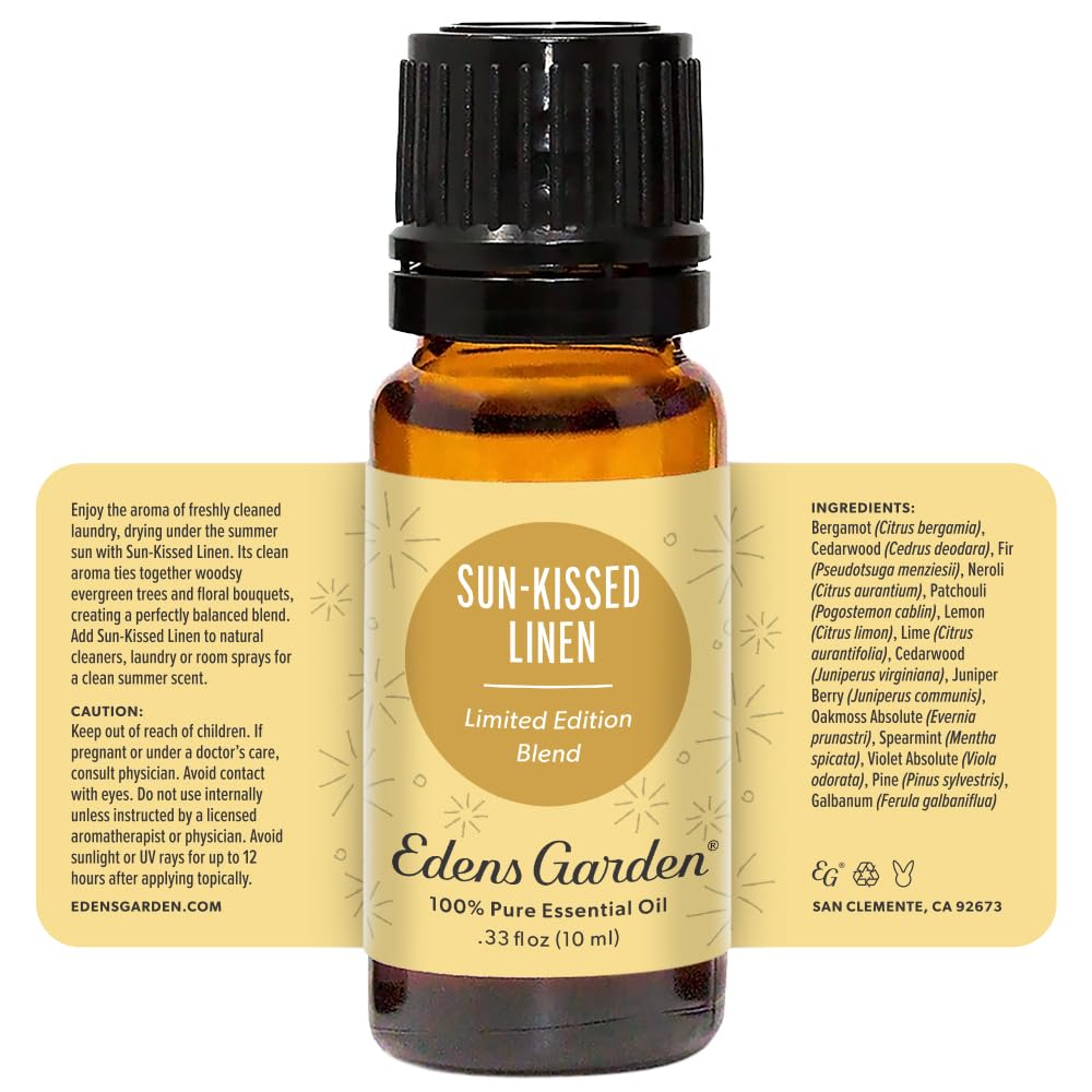 Edens Garden Sun-Kissed Linen Essential Oil Blend - 100% Pure Premium Grade, Undiluted, 10 ml