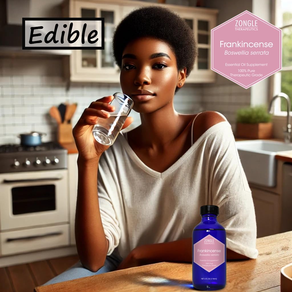 Frankincense Essential Oil – Food Grade & Edible for Face | Zongle Therapeutics 4 oz