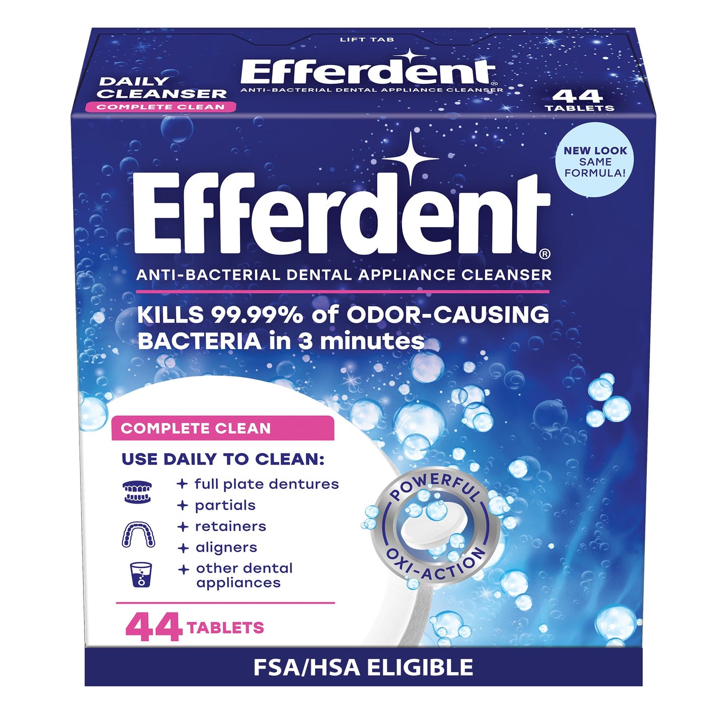 Efferdent Complete Clean Denture Cleanser Tablets – 44 Count