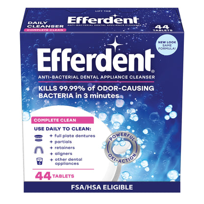 Efferdent Complete Clean Denture Cleanser Tablets – 44 Count