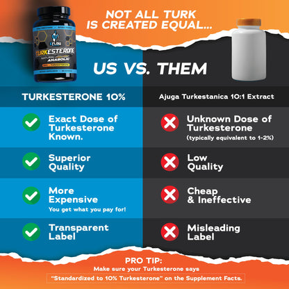 eFlow Nutrition Turkesterone Supplement for Men – Highest Purity, Cyclodextrin Absorption, 60 Capsules