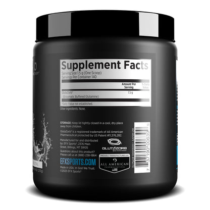 EFX Training Ground Glutazorb Powder – Glutamine Supplement, pH-Correct, Digestion & Immune Support, 140 Servings (Unflavored)