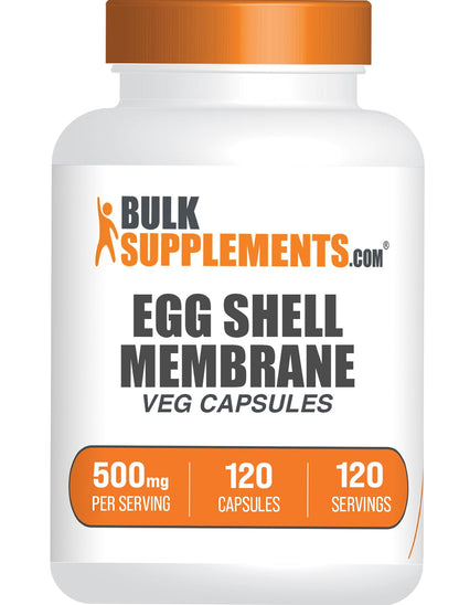 BulkSupplements.com Egg Shell Membrane Capsules - Dairy-Free Collagen Alternative (500mg) | 120 Count