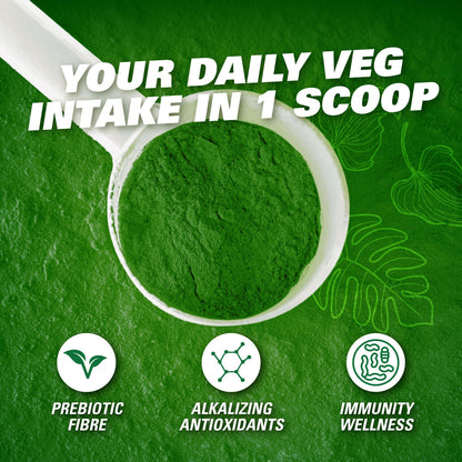 EHP Labs OxyGreens Forest Berries – Daily Greens Powder with Spirulina, Chlorella, Prebiotics & Enzymes | 30 Servings