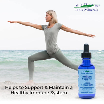 Eidon Immune Support Liquid Concentrate – Immune Booster Mineral Drops (Zinc, Selenium, Sulfur), Bioavailable, No Preservatives, 2 oz