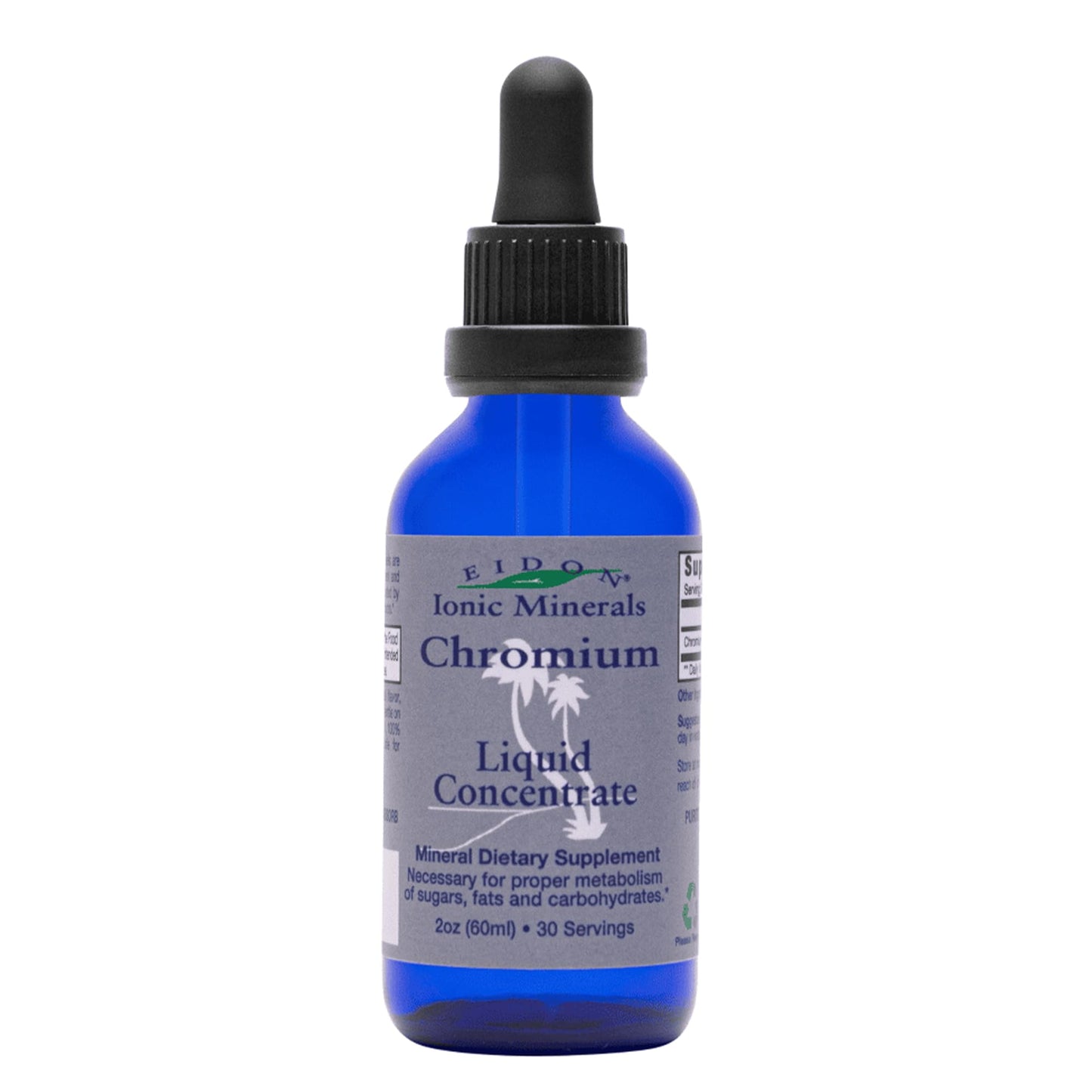 Eidon Ionic Minerals Liquid Chromium Concentrate | Ionic Chromium Drops 2 oz | Supports Stable Energy