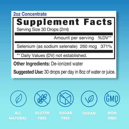 Eidon Ionic Selenium Drops – Liquid Selenium Supplement, 2 oz | Supports Thyroid & Liver Health