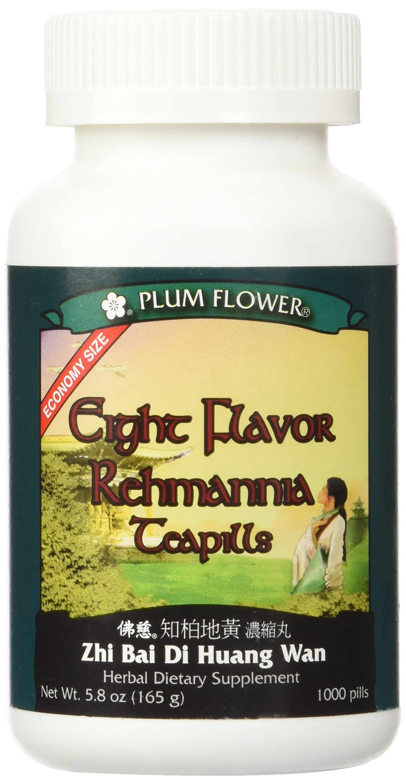 Eight Flavor Rehmannia Teapills – Plum Flower Economy Size, 1000 Pills