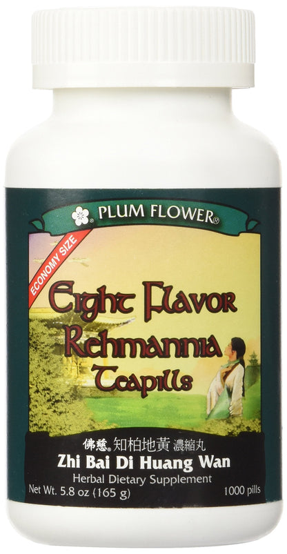 Eight Flavor Rehmannia Teapills – Plum Flower Economy Size, 1000 Pills