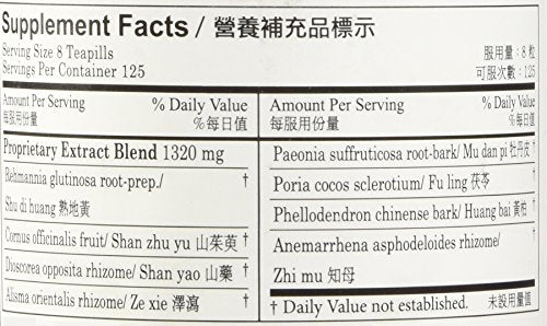 Eight Flavor Rehmannia Teapills – Plum Flower Economy Size, 1000 Pills
