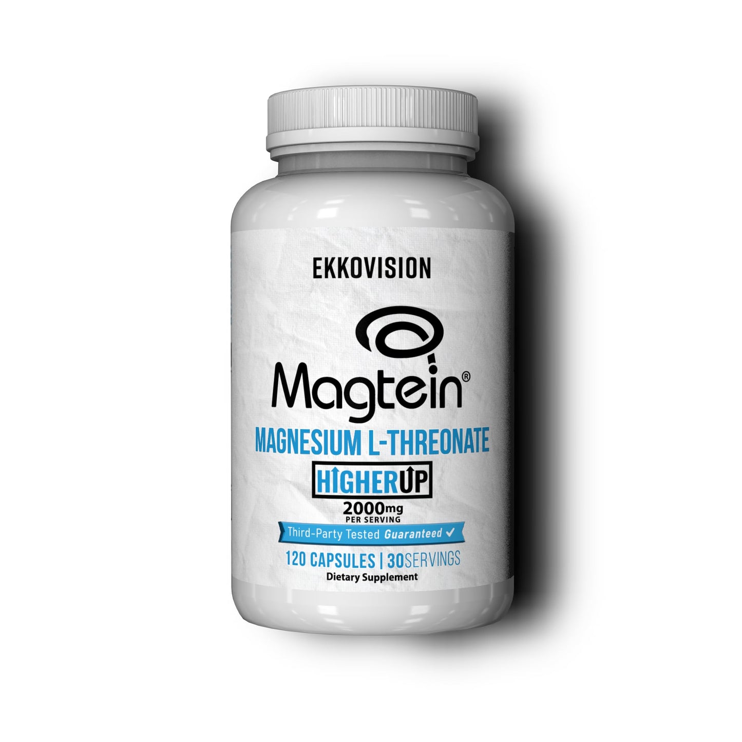 Ekkovision Magtein Magnesium L-Threonate – 2000 mg/Serving, Memory & Cognitive Support, 120 Capsules
