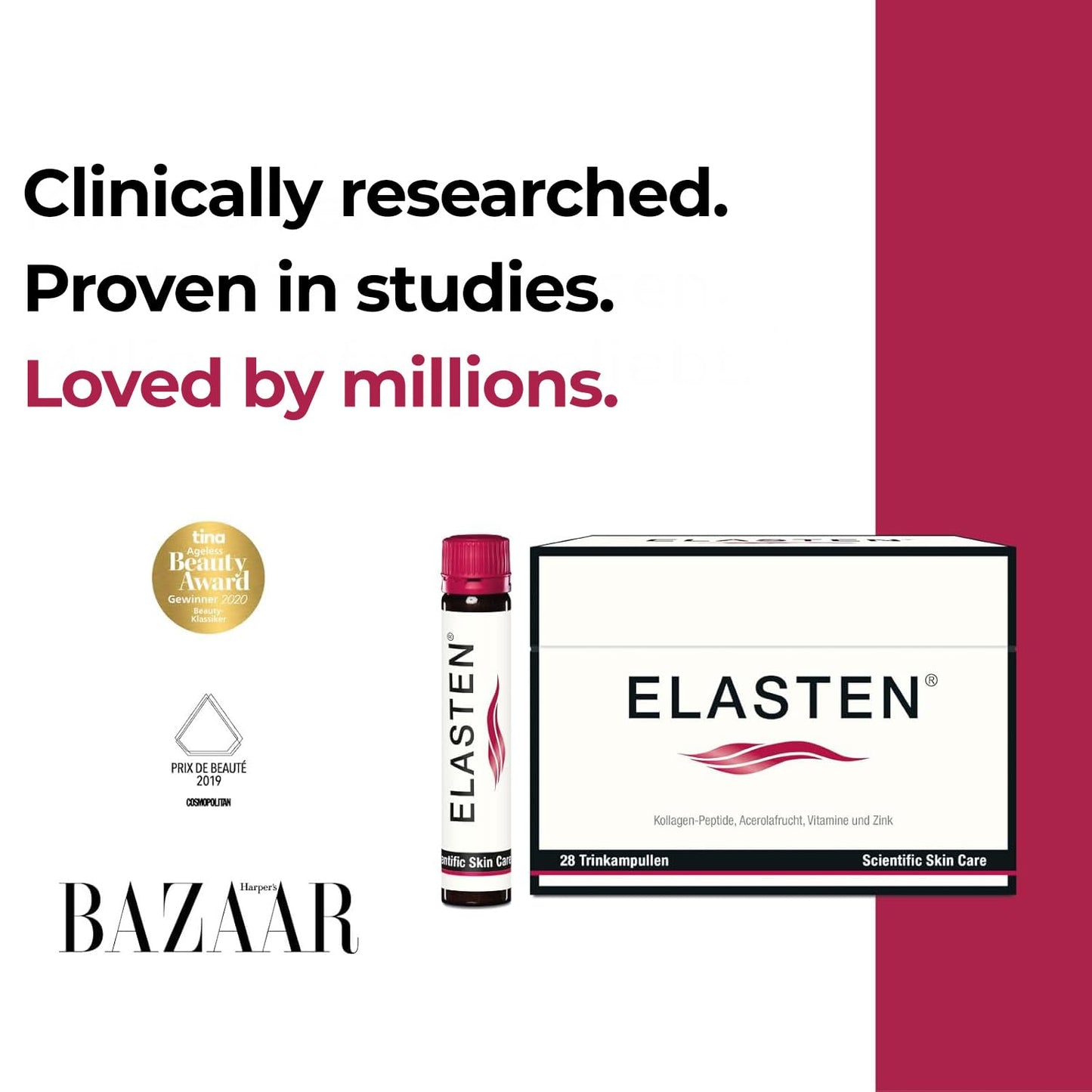 ELASTEN Clinically Tested Collagen Complex – Radiant Skin from Within (28 Ampoules)