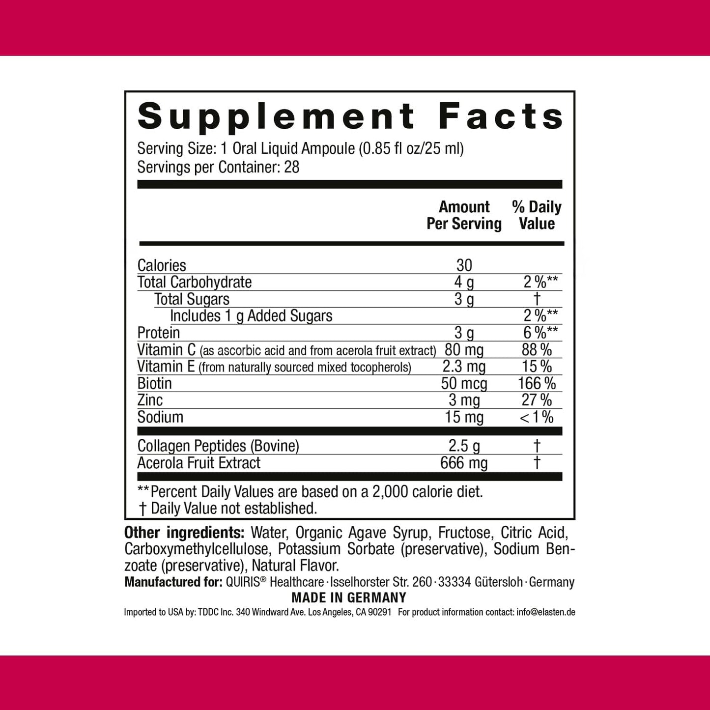 ELASTEN Clinically Tested Collagen Complex – Radiant Skin from Within (28 Ampoules)