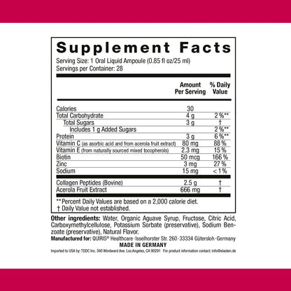 ELASTEN Clinically Tested Collagen Complex for Radiant Skin from Within – 28 Liquid Ampoules (0.85 fl oz / 25 ml Each)