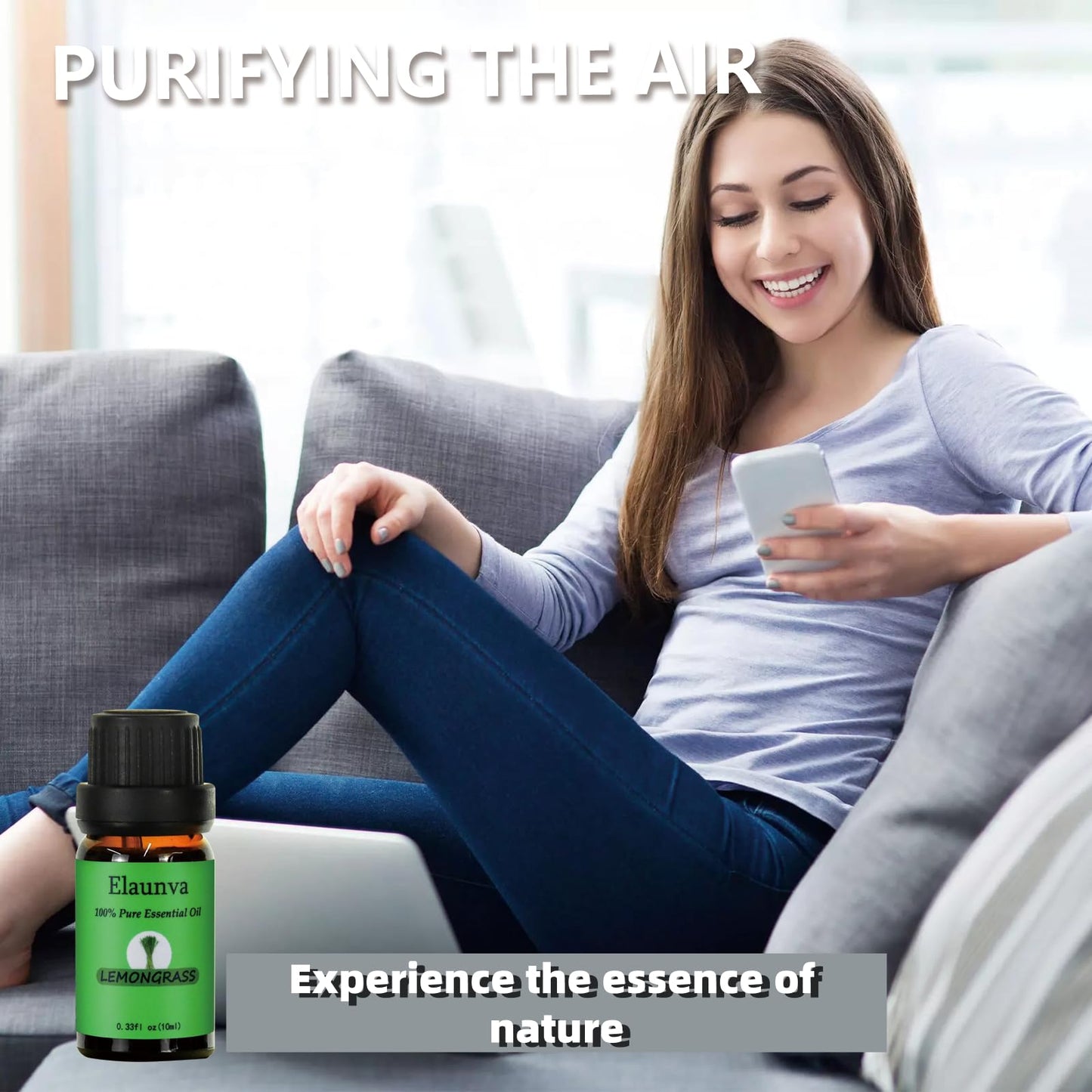 Elaunva Essential Oils Set – 4 Pure Oils for Aromatherapy