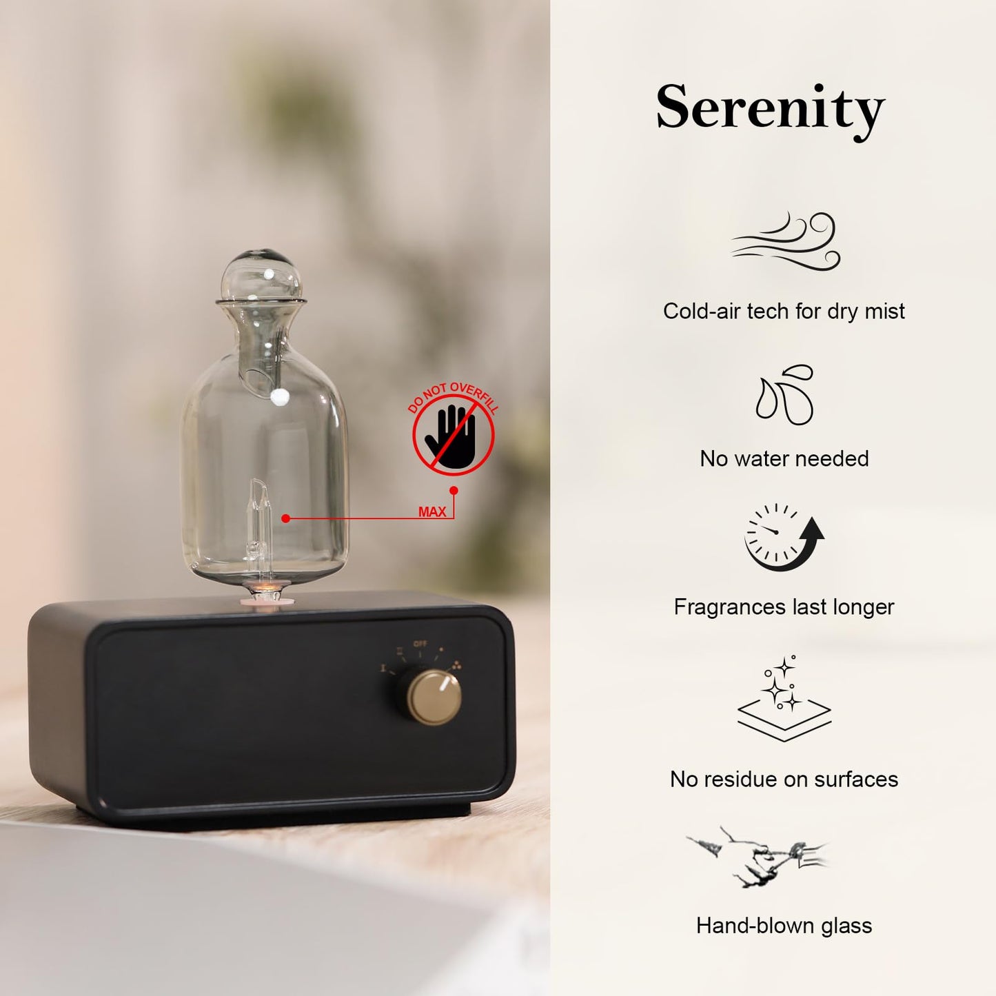 EldEast Aromatherapy Diffuser — Portable Waterless Nebulizing Diffuser with Timer & Auto Shut-Off
