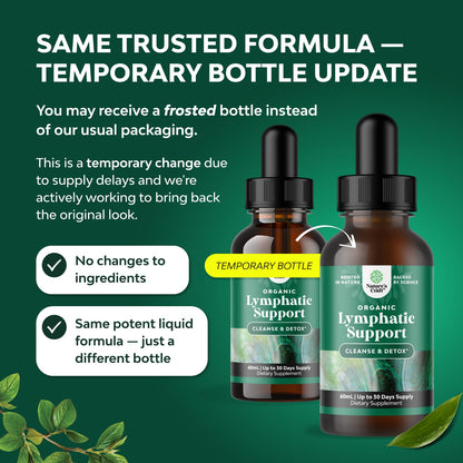 Certified Organic Lymphatic Drainage Drops – Herbal Cleanse & Immune Support (30 Servings)